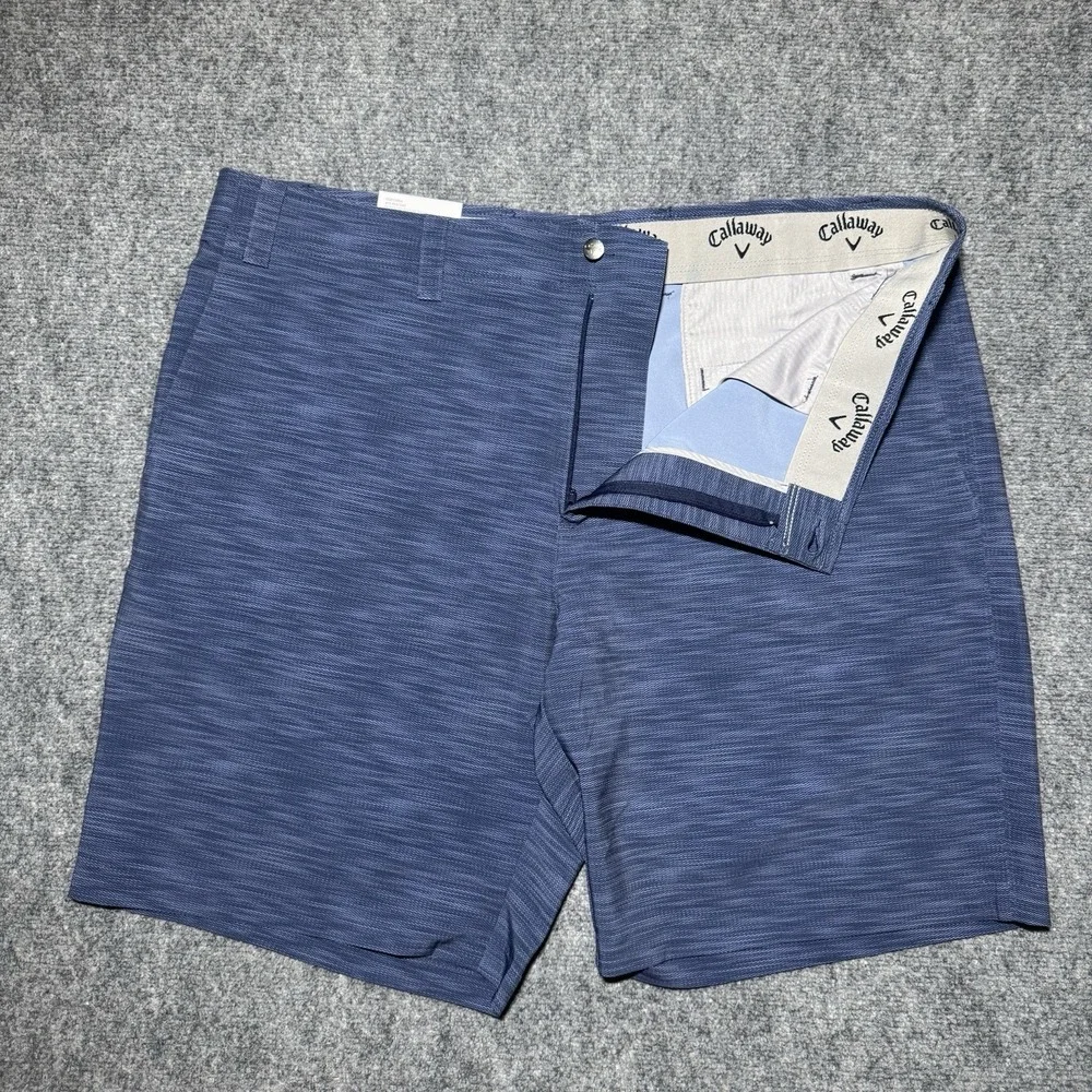 Callaway Opti-Dri Performance Golf Shorts W/Media Pocket Men 40 Peacoat Blue NWT